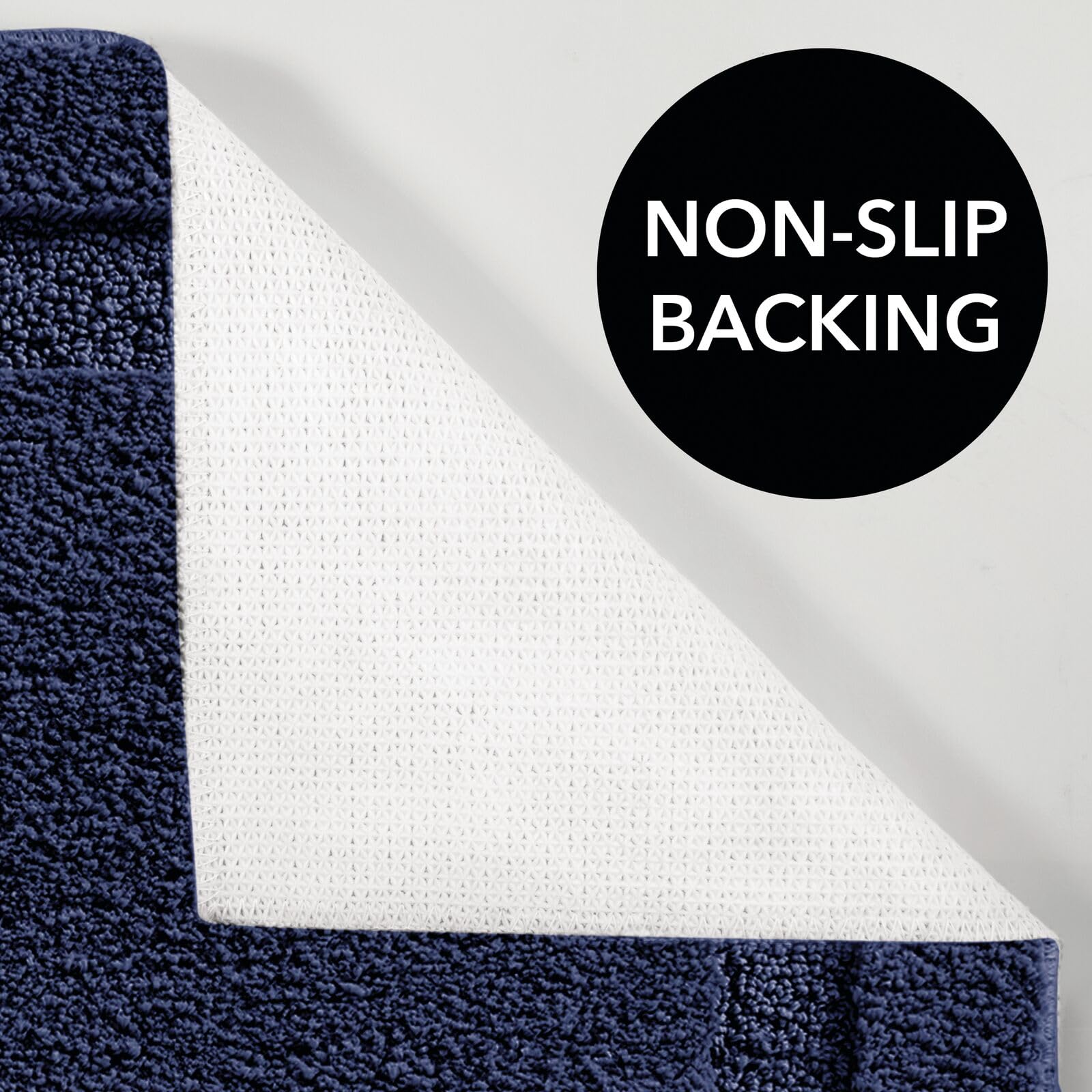 Mdesign Large Modern Bath Mat Runner - Non-Skid Bathroom Runner Rug - Long Bath Mat - Oversized Machine Washable Bathroom Floor